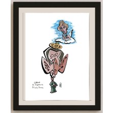 Karikatural Carlos De Inglatewz 29X21CM Orijinal Karikatür BOD04214