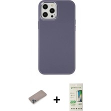 İlk El Grup Ieg™ iPhone 12 Pro Max Çekirdek Çizgi - Siyah 20D Premium Cam Ekran Koruyucu + Sierra Blue Shine Kamera Lens Koruma Cam