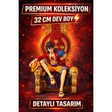 Anime One Piece Luffy Taht Figürü 32 cm – Detaylı Koleksiyonluk Büyük Boy Figür ALK5276
