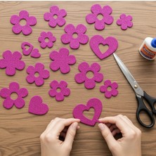 KİKA  50X70 Eva Tabaka 1 Adet Simli Fuşya