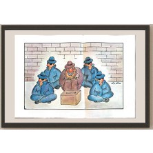 Karikatural Xu Xiao 35X25CM Orijinal Karikatür BOD04407