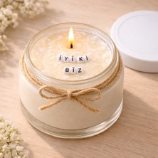 Verda Desing Iyi Ki Biz Notlu Kokulu Kavanoz Mum - Özel Notlu Hediyelik Cam Mum