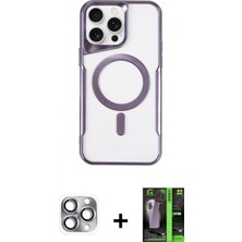 İlk El Grup Ieg™ iPhone 16 Pro Max Yadigar Klasik Özel Seri - Şeffaf 360 Full Body Arka Koruyucu + Gri Pers Alüminyum Kamera Lens