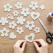 KİKA  A4 Eva Tabaka 1 ADET Simli Beyaz