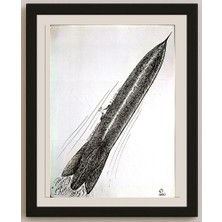 Karikatural Pari Mohammad Nabi 29X21CM Orijinal Karikatür BOD03367