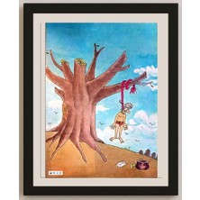 Karikatural Li Guangjun 27X19CM Orijinal Karikatür BOD04192