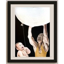 Karikatural Wang Rui Xiang 29X21CM Orijinal Karikatür BOD03814