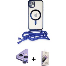 İlk El Grup Ieg™ iPhone 11 Eksen Özel Seri - Siyah Bilvis 3D Mat Cam Ekran Koruyucu + Mor Raze Metal Kamera Lens