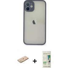 İlk El Grup Ieg™ iPhone 11 Pro Max Ahenk Çizgi Serisi - Siyah 20D Premium Cam Ekran Koruyucu + Sarı Renkli Kamera Lens Koruma Cam