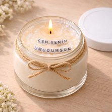 Verda Desing Sen Benim Umudumsun Notlu Kokulu Kavanoz Mum - Özel Notlu Hediyelik Cam Mum