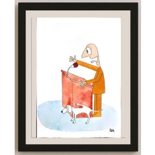 Karikatural Louis Postruzin 29X21CM Orijinal Karikatür BOD04299