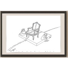 Karikatural Ali Divandari 29X21CM Orijinal Karikatür BOD04358