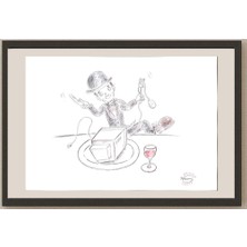 Karikatural Harumi Imahase 50X35CM Orijinal Karikatür BOD03504