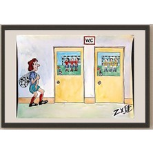 Karikatural Zhu Xing Jian 29X21CM Orijinal Karikatür BOD04243