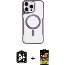 İlk El Grup Ieg™ iPhone 14 Pro Max Yadigar Klasik Özel Seri - Siyah Buffer Cam Ekran Koruyucu + Turuncu Pvd Metal Kamera Lens