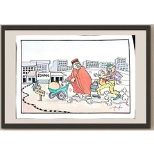 Karikatural Azuka Nwokocha 29X21CM Orijinal Karikatür BOD03763