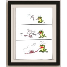 Karikatural Mohamed Reza 29X21CM Orijinal Karikatür BOD03802