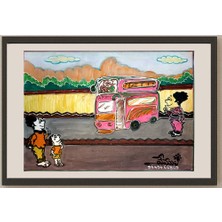 Karikatural Vemula Rajamouli 29X21CM Orijinal Karikatür BOD03749