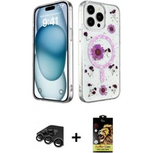 İlk El Grup Ieg™ iPhone 15 Pro Kozmos Doku - Siyah Buffer Cam Ekran Koruyucu + Titanyum Gri Raze Metal Kamera Lens