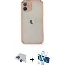 İlk El Grup Ieg™ iPhone 11 Pro Max Ahenk Çizgi Serisi - Siyah 3D Antistatik Cam Ekran Koruyucu + Lacivert Pers Alüminyum Kamera Lens