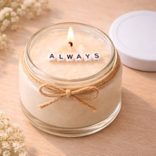 Verda Desing Always Notlu Kokulu Kavanoz Mum - Özel Notlu Hediyelik Cam Mum