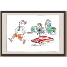 Karikatural Boris Erenburg 29X21CM Orijinal Karikatür BOD03984