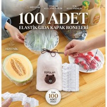 Melys 100'LÜ Ekonomik Paket Elastik Gıda Koruyucu Bone Seti - Tüm Kaplara Uyumlu Hijyenik Kapaklar