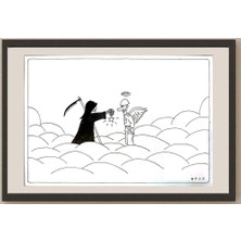 Karikatural Li Guangjun 27X19CM Orijinal Karikatür BOD04199