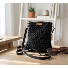 Home Art Paris El Yapımı Örgü Omuz Çantası - Sunni Deri Askılı  Çapraz Şık Tasarım Çapraz Çanta - Bohem Butik Aksesuar