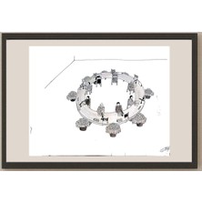 Karikatural Zhang Jun 35X25CM Orijinal Karikatür BOD04391