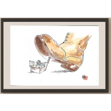 Karikatural Tahara Tota 36X26CM Orijinal Karikatür BOD04418