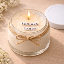 Verda Desing Seninle Tamım Notlu Kokulu Kavanoz Mum - Özel Notlu Hediyelik Cam Mum