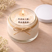 Verda Desing Canım Babam Notlu Kokulu Kavanoz Mum - Özel Notlu Hediyelik Cam Mum
