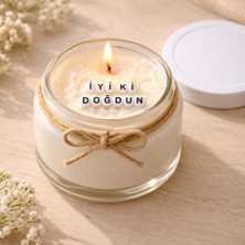 Verda Desing Iyi Ki Doğdun Notlu Kokulu Kavanoz Mum - Özel Notlu Hediyelik Cam Mum