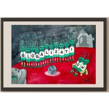 Karikatural Dilyan Dochev 29X21CM Orijinal Karikatür BOD03272
