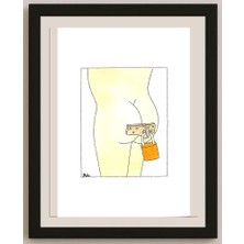 Karikatural Louis Postruzin 29X21CM Orijinal Karikatür BOD04174