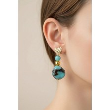 Petek Aksesuar Akrilik Tasarım El Yapımı Kalp Küpe