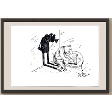 Karikatural Unknown 50X35CM Orijinal Karikatür BOD03550