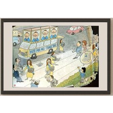 Karikatural Huang Kun 35X25CM Orijinal Karikatür BOD04074