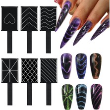 Aba Nails 9lu Set Kedi Gözü Oje Için Mıknatıs Karışık Efekt Cat Eye Magnet