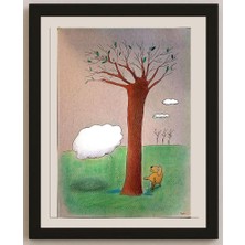 Karikatural Masoud Ziaei Zardkhashosei 29X21CM Orijinal Karikatür BOD03708