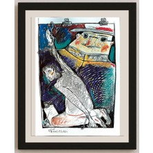 Karikatural Baniasadi Mohammad Ali 29X21CM Orijinal Karikatür BOD04276