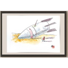 Karikatural Tahara Tota 36X26CM Orijinal Karikatür BOD04387