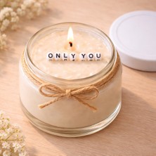 Verda Desing Only You Notlu Kokulu Kavanoz Mum - Özel Notlu Hediyelik Cam Mum