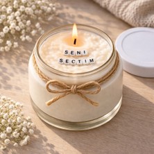 Verda Desing Seni Seçtim Notlu Kokulu Kavanoz Mum - Özel Notlu Hediyelik Cam Mum
