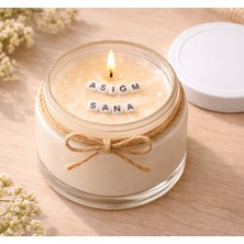 Verda Desing Aşığım Sana Notlu Kokulu Kavanoz Mum - Özel Notlu Hediyelik Cam Mum