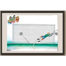 Karikatural Aung 29X21CM Orijinal Karikatür BOD03963