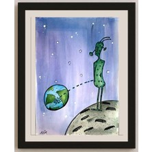 Karikatural Marzeyah Rezaie 29X21 Orijinal Karikatür BOD03943