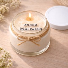 Verda Desing Annem Iyi Ki Varsın Notlu Kokulu Kavanoz Mum - Özel Notlu Hediyelik Cam Mum