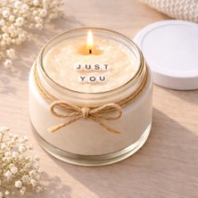 Verda Desing Just You Notlu Kokulu Kavanoz Mum - Özel Notlu Hediyelik Cam Mum